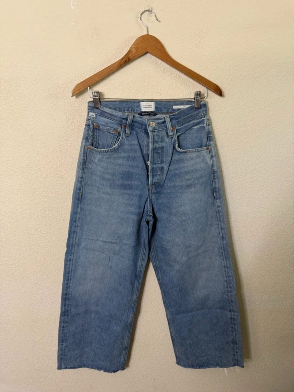 NEW CITIZENS OF HUMANITY Raw-Hem Ayla Cropped Jeans Doheny Womens Size 24